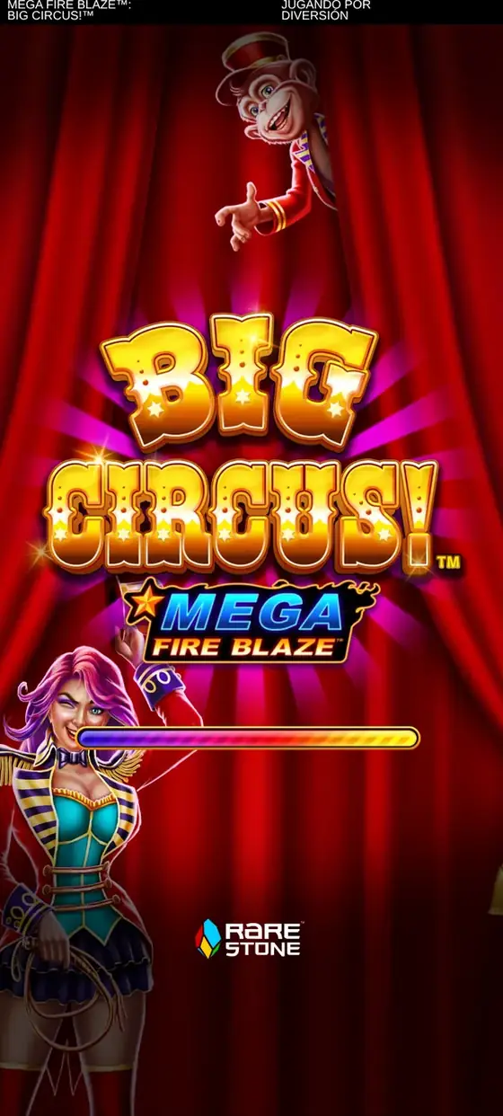 Mega Fire Blaze Big Circus en un teléfono en modo vertical